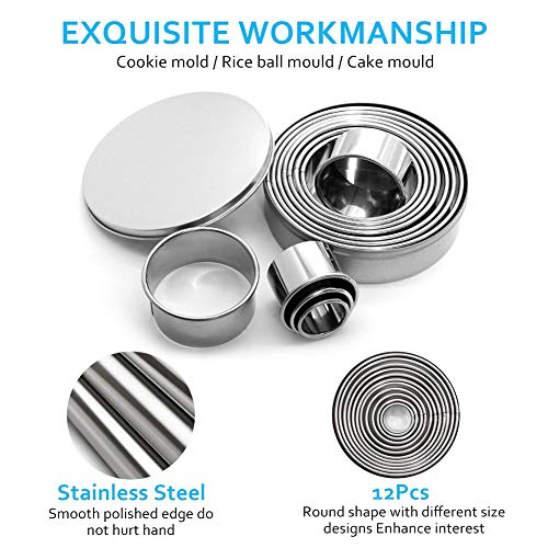 Fdit 12 pezzi Coppapasta Rotondo Acciaio Inox