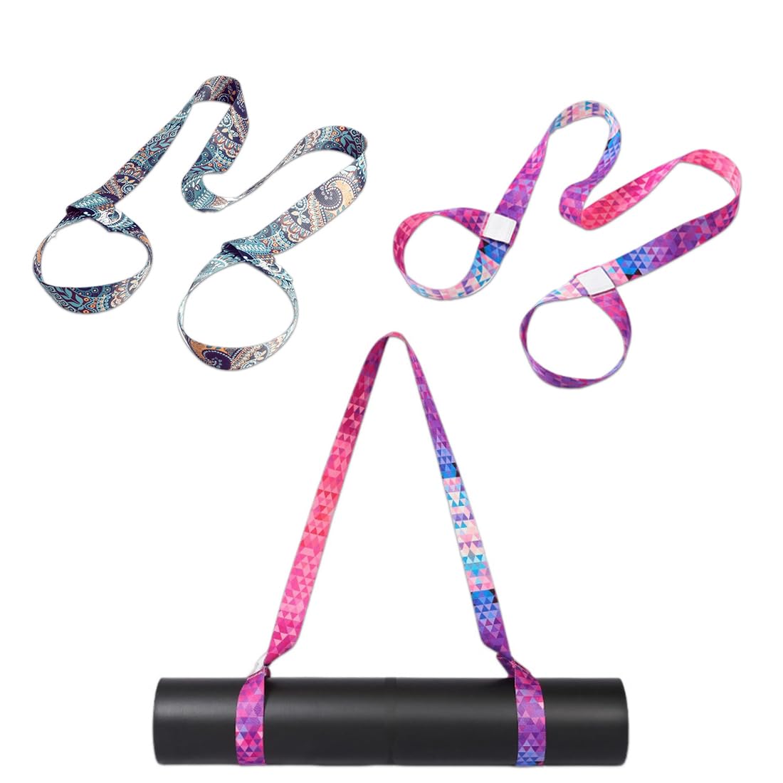 Correas para esterillas de yoga Correas para los hombros de la esterilla de yoga, correas para los hombros de la esterilla de yoga, adecuadas para yoga, pilates, aeróbicos (2 piezas)