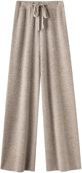 Women 35% Cashmere 65% Wool Wide Leg Pants Fall/Winter Dropping Straight Tube Drag Floor Casual Pants