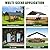 Poborin Durable Metal Carport 10 x 20FT Heavy Duty for Cars - Large Garage Shelter Solution,All-Weather Portable Car Garage Canopy Shelter for Cars & Boat Cover for Yard