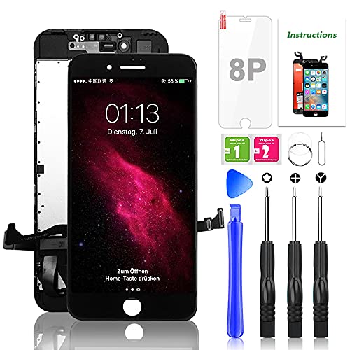 🔥 Cashback up to 70% YOXINTA Screen Replacement for iPhone 8 Plus Black LCD Touch Screen Digitizer Replacement Frame Display Assembly Set with Repair Tool Kit (iPhone 8 Plus Screen, Black)