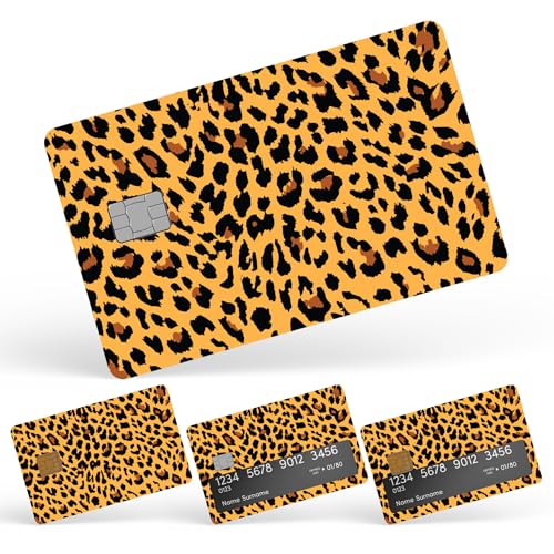 Cheetah Print Credit Card Skin Debit Card Stickers for Key, Debit, Credit, Bank Card 4PCS Card Skin for Adults