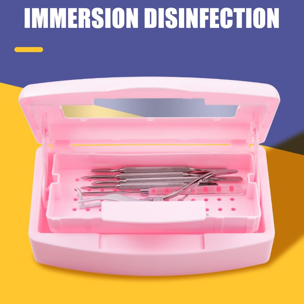 Sterilizations Tray Nail Tool Disinfects Box Cleaning Box Manicure Tools