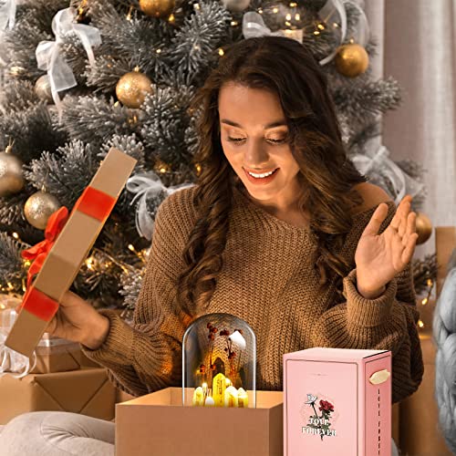 Riakrum Crystal Night Light Gifts For Women Crystal Light Led Lamp In Glass Dome Lamps For Women On Birthday Anniversary Thanksgiving Christmas Valentine's Day Mother's Day #TOP5