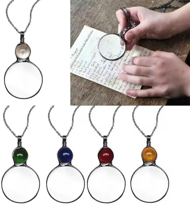 Necklace Magnifier Chain Pendant Glass Magnifying Sweater Loupe