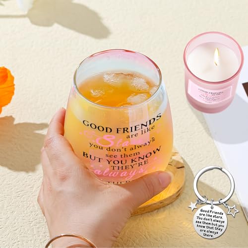 Friendship Gifts for Women Wine Glasses Drinking Personalised Birthday Gifts for Friend Women Special Friends Gift Leaving Gift for Her Colleague Best Friends Sister Christmas Galentines Present - Image 3