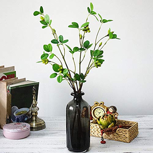 Whiie891203 Artificial Fake Plants,1Pc Artificial Branch Greenery Berry Stage Arrangements Wedding Bouquets Decorations Floral Table Centerpieces for Home Kitchen Garden Party Grave DIY Decor