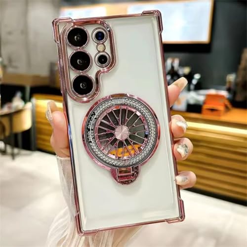 Coque antichoc Samsung S21 Ultra rose idéale pour regarder vos vidéos en mains libres