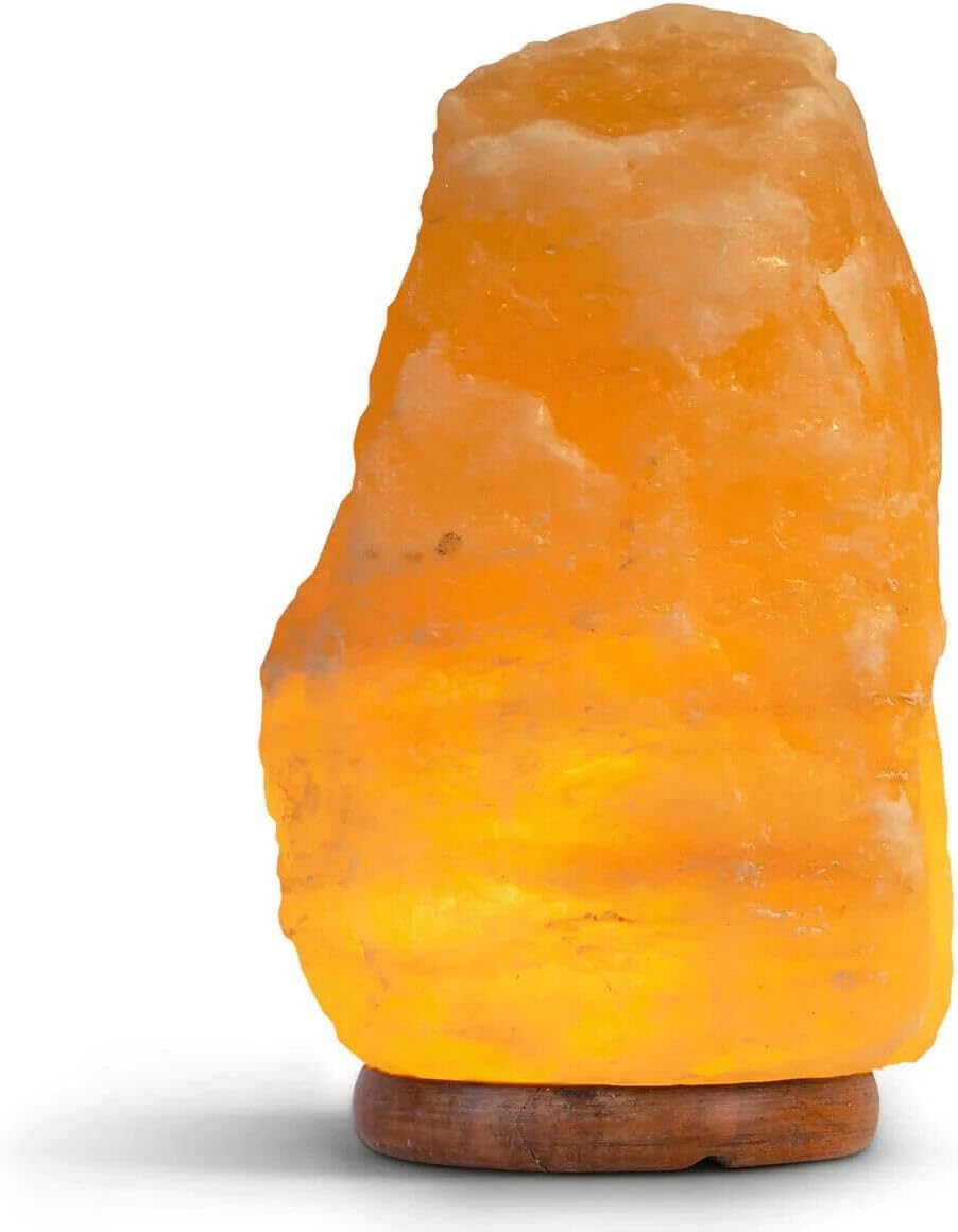 ARA CHOICE Himalayan Salt Lamps 4-6 KG - The Original Natural Himalayan Salt Lamps - Lamp with Wooden Base - Salt Rock Lamp for Bedside Lamps, Home Décor, and Night Light & Gifts (Pink)