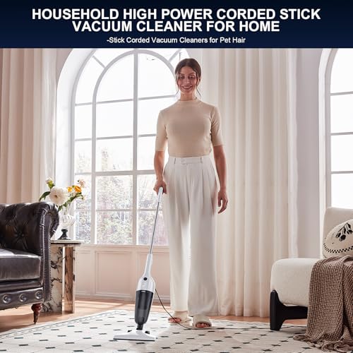 Funccube VACUUMS2 Vacuum Cleaners For Home - Corded Stick Vacuum Cleaner, High Power Suction Vac For Pet Hair Carpet Hardwood Floor thumb #1