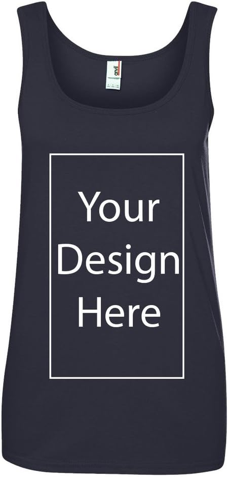 Ladies Add Your Own Text and Design Custom Personalized Sleeveless Tank Tops
