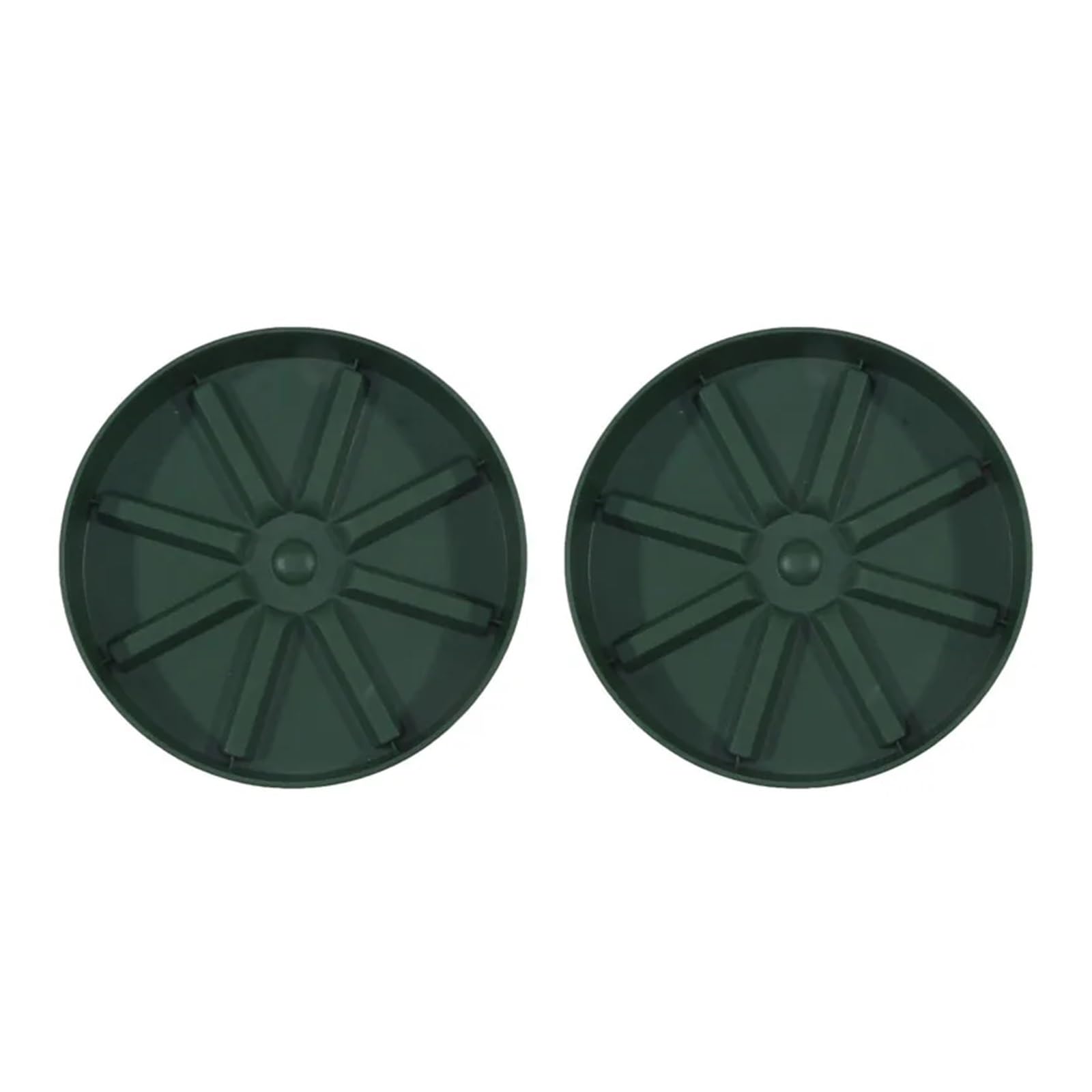 DFGRGRV Plant Saucers Flowerpot Base Plate Home Garden Thickened Flower Pot Heavy Duty Resin Tray Saucers Drip Trays Indoor Outdoor Plant Saucer(2pcs-Green 190mm)