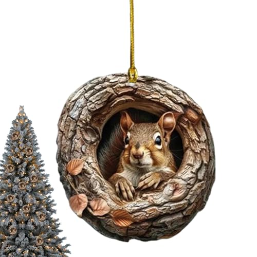 Tier-Weihnachtsschmuck, Hängender 2D-Weihnachtsbaumschmuck Aus...