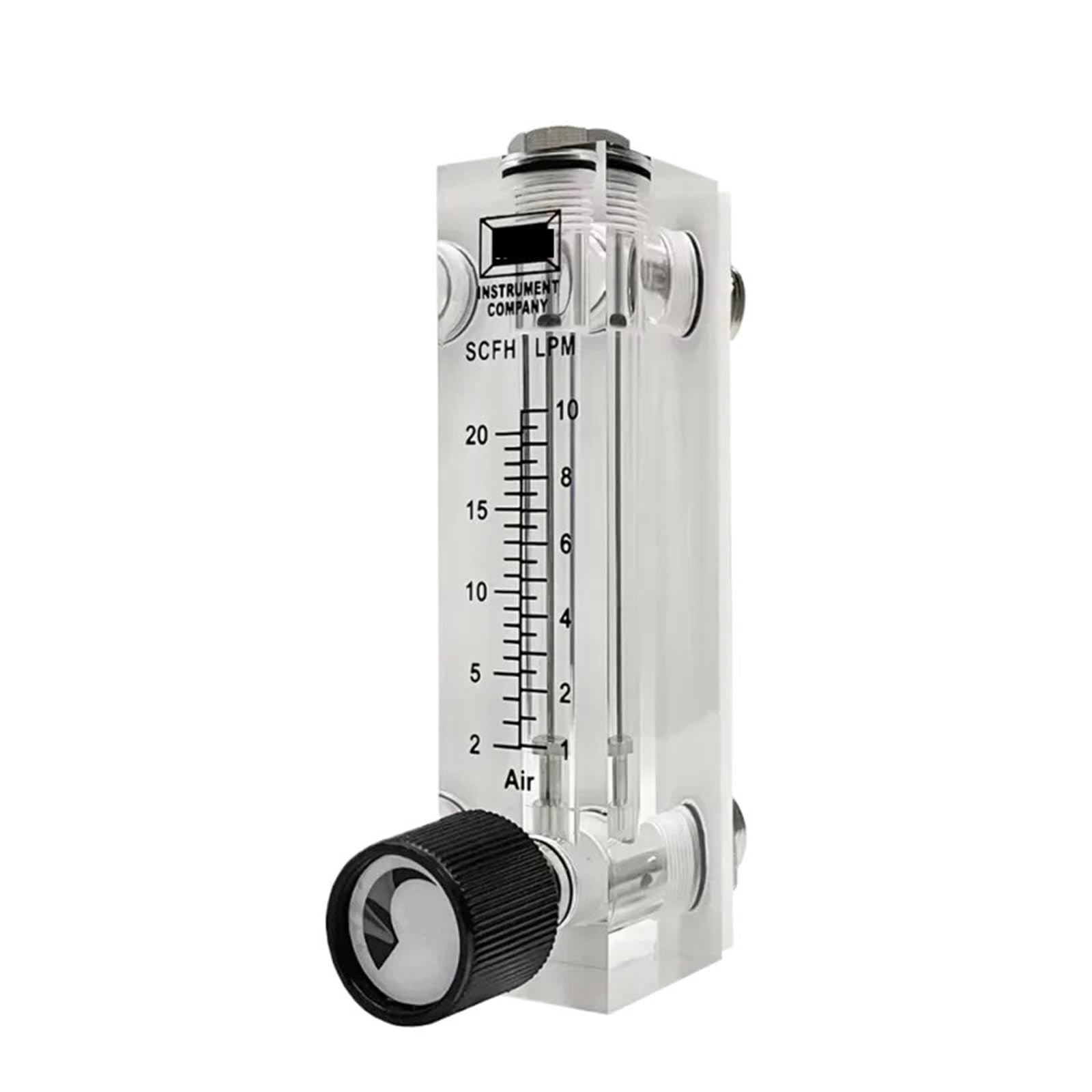 Caudalímetro portátil Knut, rotámetro, caudalímetro de aire de 10 a 100 lpm con válvula ajustable KH-08A20M-V
