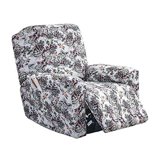 Image of Eco-Ancheng Recliner Slipcovers 4-Pieces Lazyboy Recliner Covers Recliner Couch Covers Recliner Chair Cover Non Slip Reclining Slipcovers with Storage Pockets Furniture Protector for Living Room