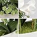 Briful Orchid Artificial Flowers 18in White Fake Orchid Silk Flowers with Ceramic Pot Faux Orchid Arrangement for Home Office Room Coffee Table Centerpiece Modern Decoration