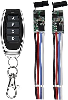 Molieeigin 433Mhz DC3.6-24V 1CH LED Lamp Controller Mini Receiver Mini Relay Wireless RF Remote Control Switch Power Transmitter