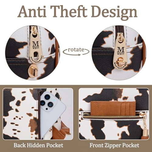 Image of Montana West Mini Backpack Purse for Women Anti Theft Backpacks with Secured Zipper and Tassel