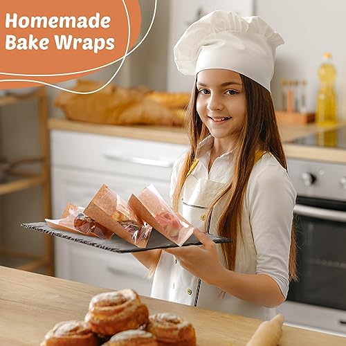 Yeaqee 1000 Pcs Bakery Bags 7.1 x 7.5 Inches Heat Sealable Donut Bag with Window Paper Sandwich Bag Grease Resistant Cookie Packaging Kraft Sleeves for Pastries Snacks Egg Biscuits Treat (Brown) by Yeaqee - Image 5