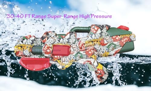 Image of High Pressure Holi Pichkari Electric Water Gun, Automatic Squirt Gun with 300Cc Excellent Range 25-32 Feet - (Magzine) for Kids and Adults Pool Party (Power Stream)