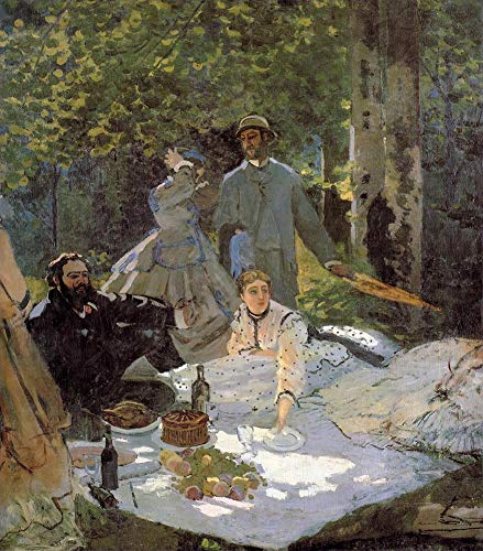 Peintures sur toile Déjeuner sur l'herbe Monet : Tableau huile fait main 06