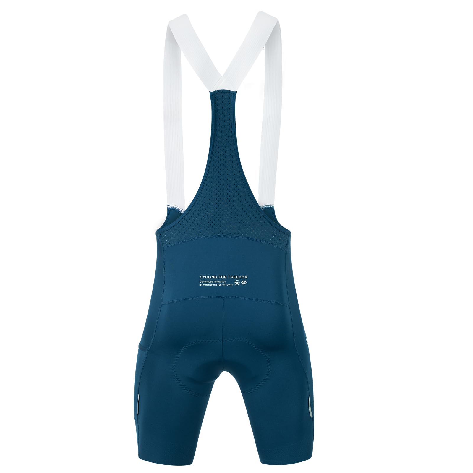 Santic Pantalones cortos de ciclismo para hombre, mallas acolchadas 4D con bolsillo