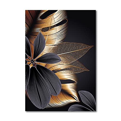 Art de diamant de bricolage 5d feuilles d'or pour décorer votre salon chic