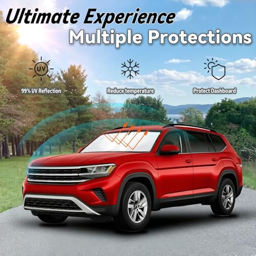 Image of Windshield Sun Shade for VW Atlas 2018-2026 Atlas Cross Sport