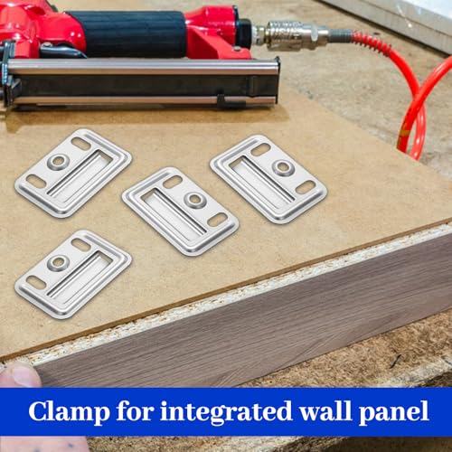 Image of 200 pcs Stainless Steel Z-Clips (1.73 inch /44mmx1.22 /31mm) - Wall Panel Fixing Piece, Clamp for Integrated Wall Panels, Heavy Duty Walls Panel Buckle for Toilet Seats & Furniture Mounting