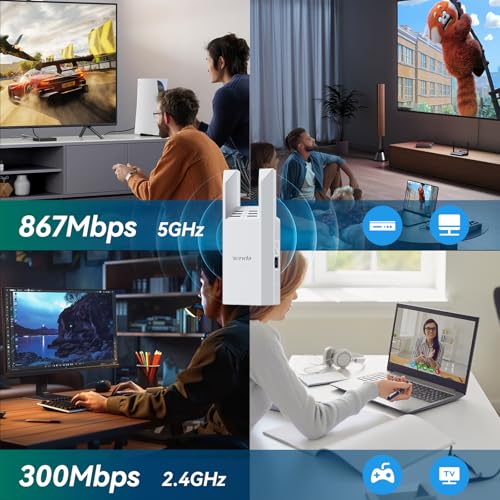 A18 Pro Ripetitore Wi-Fi Dual Band AC1200 Mbps, Funzionalità Extender e Access Point 5GHz/2.4GHz con Porta Gigabit LAN, LED Segnale Intelligente, Pulsante WPS, Sicurezza WPA2, Controllo via App - Powerline - Immagine 4