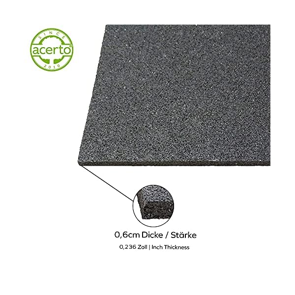 acerto 31699 Waschmaschinenmatte aus Gummigranulaten - 60 x 60 x 0,6cm * Robust * Hohe Dichte * Vielseitig einsetzbar… – Bild 7