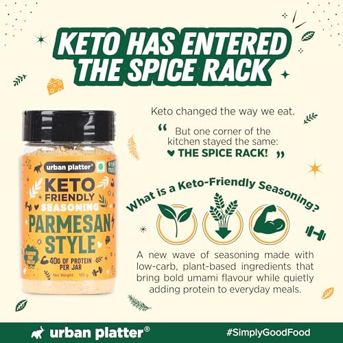 Image of Urban Platter Keto-friendly Parmesan Cheese Seasoning, 100g (High-Protein, Umami-Rich Cheesy Sprinkle for Pasta, Popcorn & Salads)