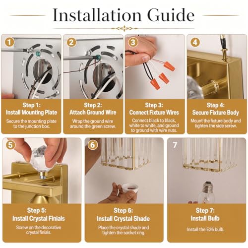 Image of Lxybcce Modern 14In 2-Lights Bathroom Vanity Light, Crystal Bathroom Light Fixtures, Gold Vanity Light Fixtures Over Mirror, Easy Installation & Shadow-Free Illumination for Bathroom Mirror Decor