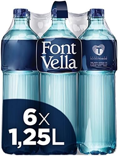 Font Vella, Agua Mineral Natural Premium - Pack de 6 x 1,25L