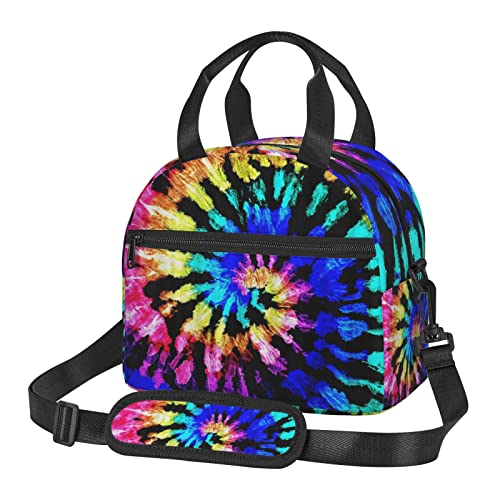 Ifetiful Purple Rainbow Tie Dye Lunch Bag Box For Teen Girls Boys Women Men Work Travel Picnic Dinner #TOP8