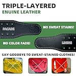 Weight lifting Belt (6mm Thick) - Genuine leather, offering back support. Double-pronged buckle, ideal for weightlifting, powerlifting, squats and deadlifts - Image 5