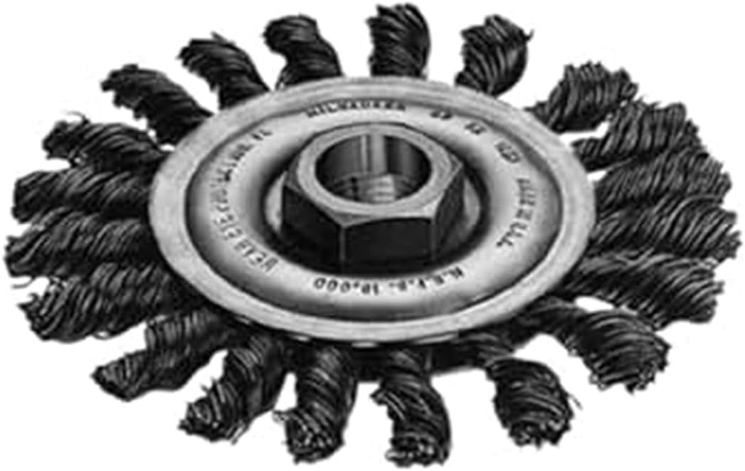 5 Inch Stringer Bead Wire Wheel – Compatible with Milwaukee 48-52-1700 – Carbon Steel Brush with 5/8-11 Thread for Weld Cleaning Rust Removal and Surface Prep