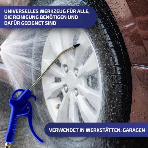 Web Truck Druckluftpistole zum Reinigen, Blasen, Reinigen, 3 Stück, verschiedene Längen, 1/4\ Euro-Schnellkupplung