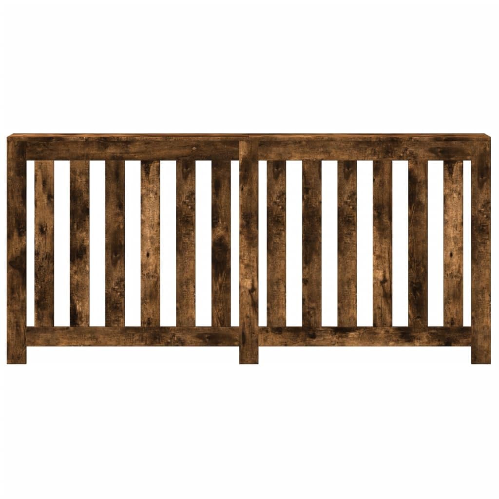 Mangloder - Copertura per termosifoni, in legno di rovere affumicato, 175 x 20 x 82 cm, accessorio per termosifoni con valvola termostatica, regolatore, supporto e fissaggio, moderna copertura per
