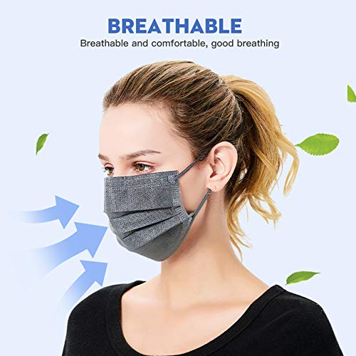 Msaaex Disposable Face Mask For Breath Health, Dustproof Mouth Cover, 4 Ply Safety Mask (50) #TOP4