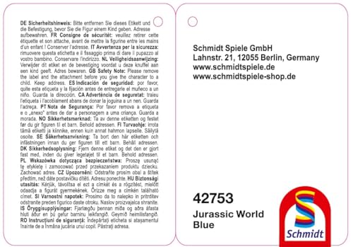 Schmidt Spiele 42753 Dinosaurier Blue, Jurassic World, 30 cm Plüschtier