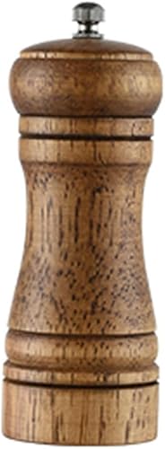 Nedyfix Máquina de pulir de madera de sal y pimienta con grosor ajustable, molienda de cerámica manual de pimienta de 10 pulgadas