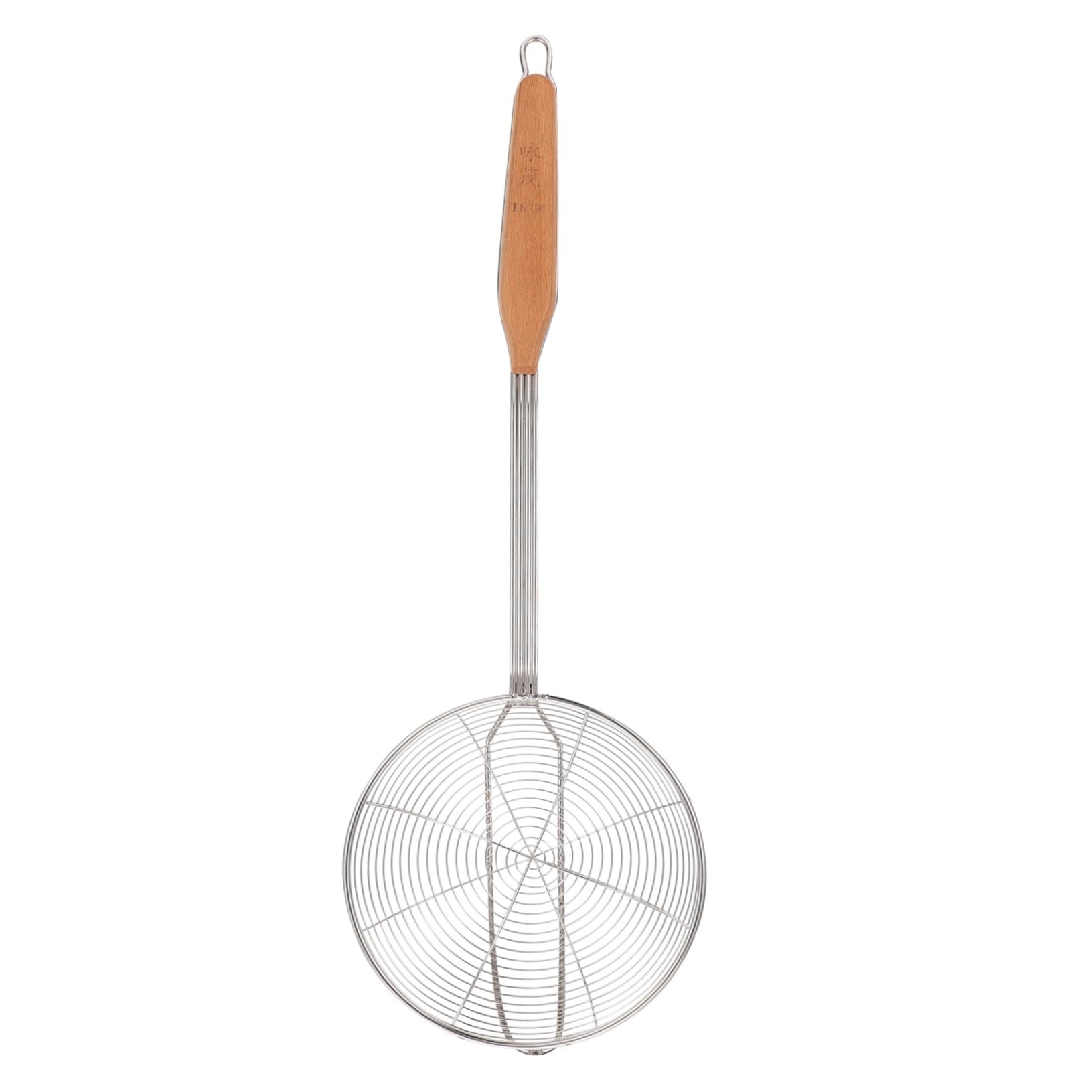 KICHOUSE 1Pc Stainless Steel Kitchen Skimmer Spoon with Long Handle Fine Mesh Strainer for Cooking and Frying Resistant Easy to Clean Kitchen Tool for Home Chefs