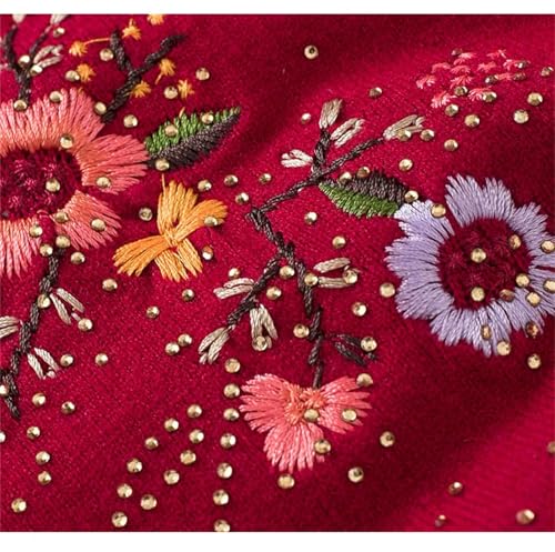 Middle-Aged and Elderly Women Embroidery Cardigan Sweater Spring Slim Thin Knit Grandma Sweater4
