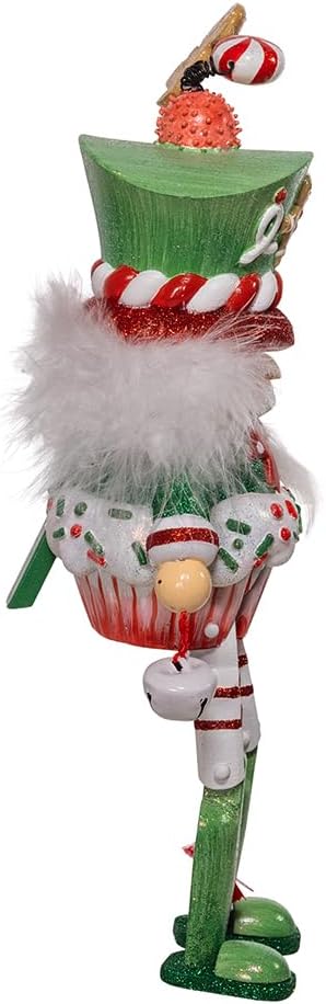 Kurt Adler 11-inch Hollywood Nutcrackers™ Sprinkles & Gingerbread Shelf Sitter Nutcracker, Green