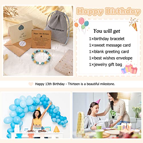 Pinkdodo 13Th Birthday Gifts For Girls, 13 Year Old Girl Gift Ideas, Teenage Teen Girls Birthday Gifts For 13 Year Old Girls, Happy 13Th Birthday Bracelet Decorations For Girls Daughter Niece #TOP5