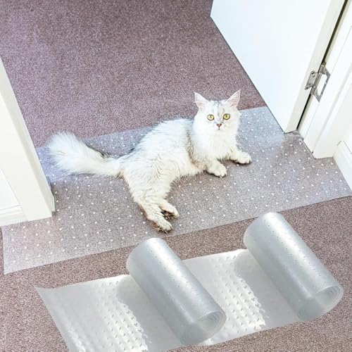 Cat Scratch Carpet Protector Mat - 3 Pack Clear Plastic