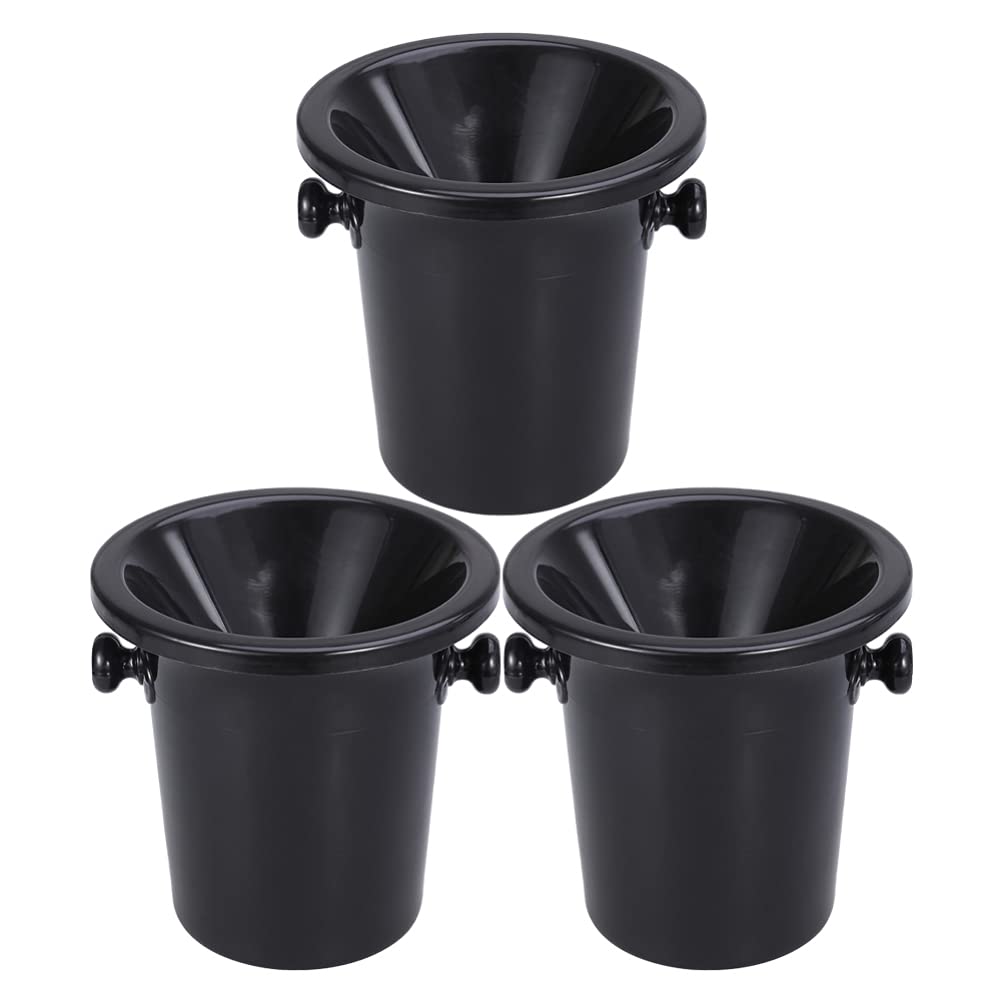3pcs Wine Tasting Spittoons Wine Spittoons Wine Dump Bucket Bucket Skewer Wine Barrel Cold Wine Barrel Ice Bucket (Black)