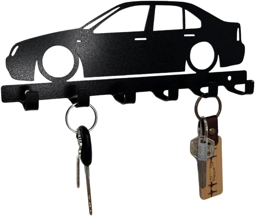 Metal Car Silhouette Key Holder, Entryway Organizer, Mk4, Gift for Car Lover, Made in The USA