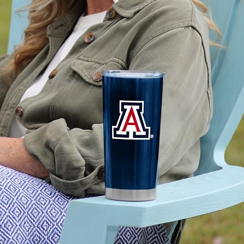 Image of Logo Brands 20 oz Powder Coat Tumbler- Insulated Tumbler with Lid for Water, Iced Tea or Coffee, Smoothie and More